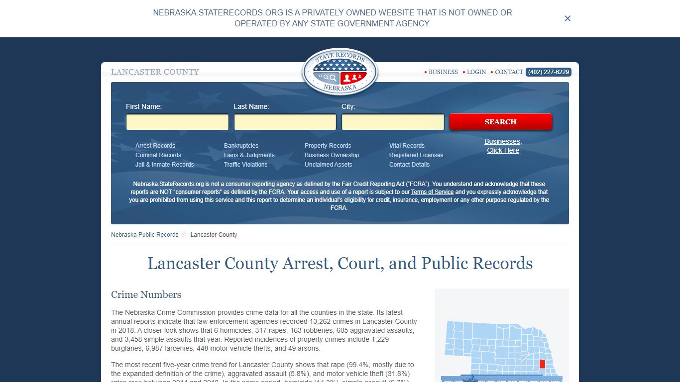 Lancaster County Arrest, Court, and Public Records